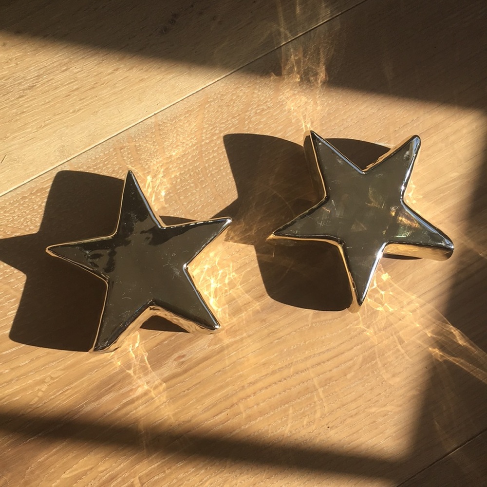 Pair of silver stars